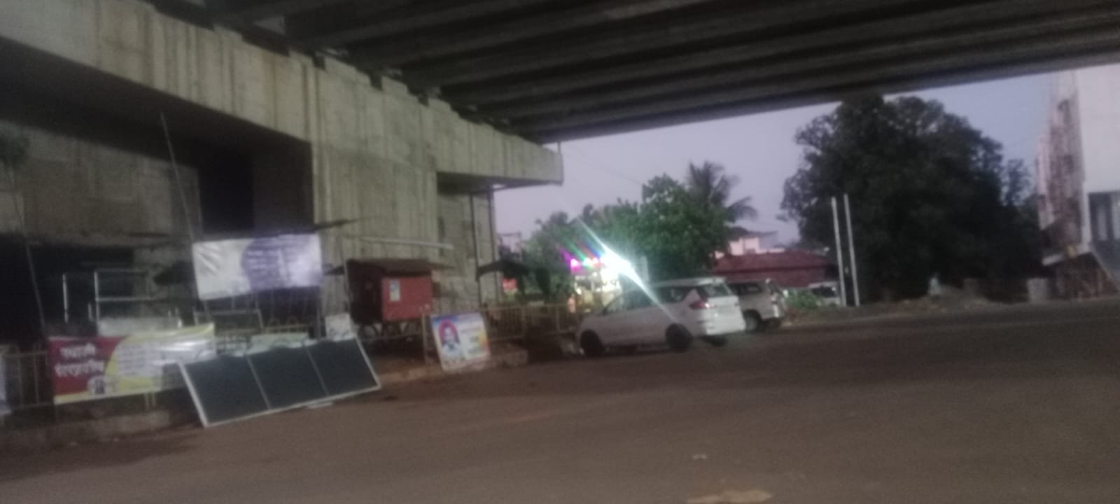 नांदगाव तिठा उड्डाणपुलाखाली अखेर स्ट्रीट लाईटची व्यवस्था..