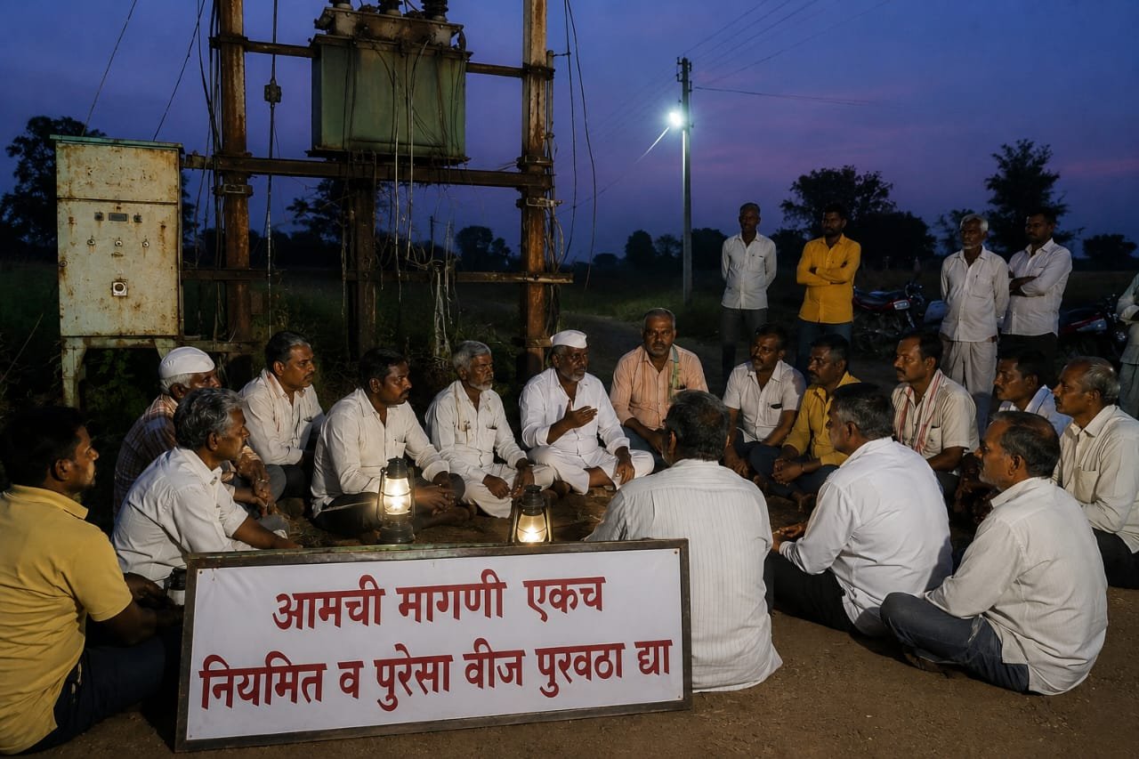 "वीज बिल माफीच्या घोषणा आणि प्रत्यक्षात अंधाराचे साम्राज्य; शेतकऱ्यांच्या संयमाचा अंत जवळ"