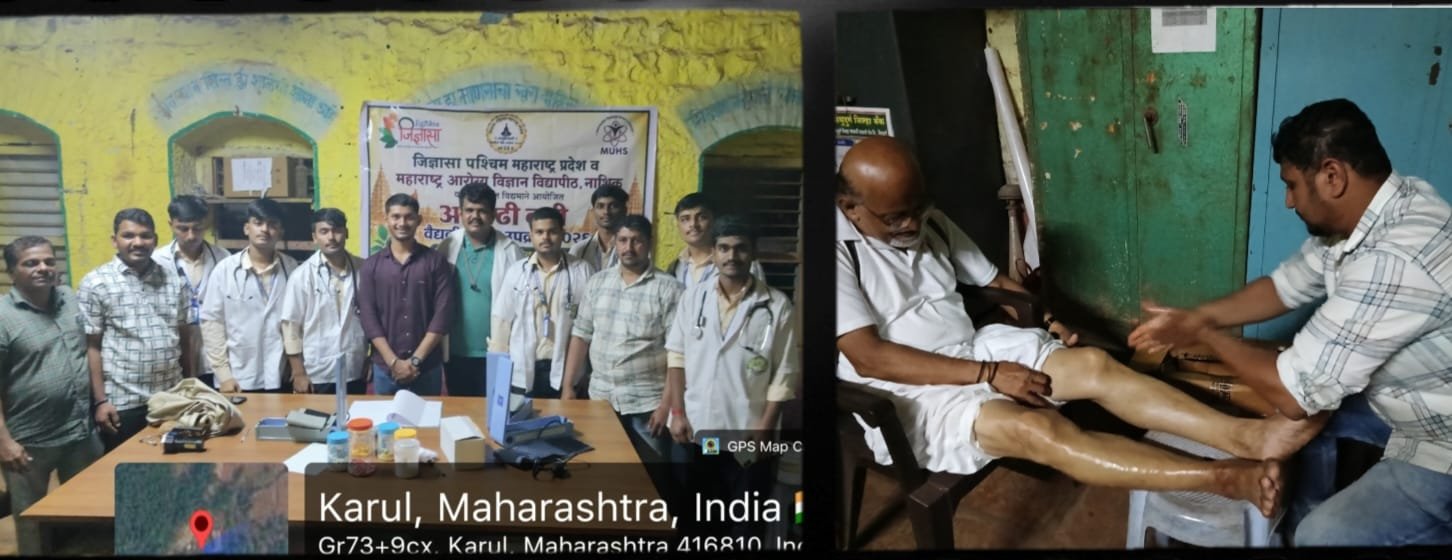 श्री राजन पाटील आयुर्वेदिक हॉस्पिटल व ASPM मेडीकल कॉलेज सांगुळवाडी यांच्याकडून वारकऱ्यांची सेवा 